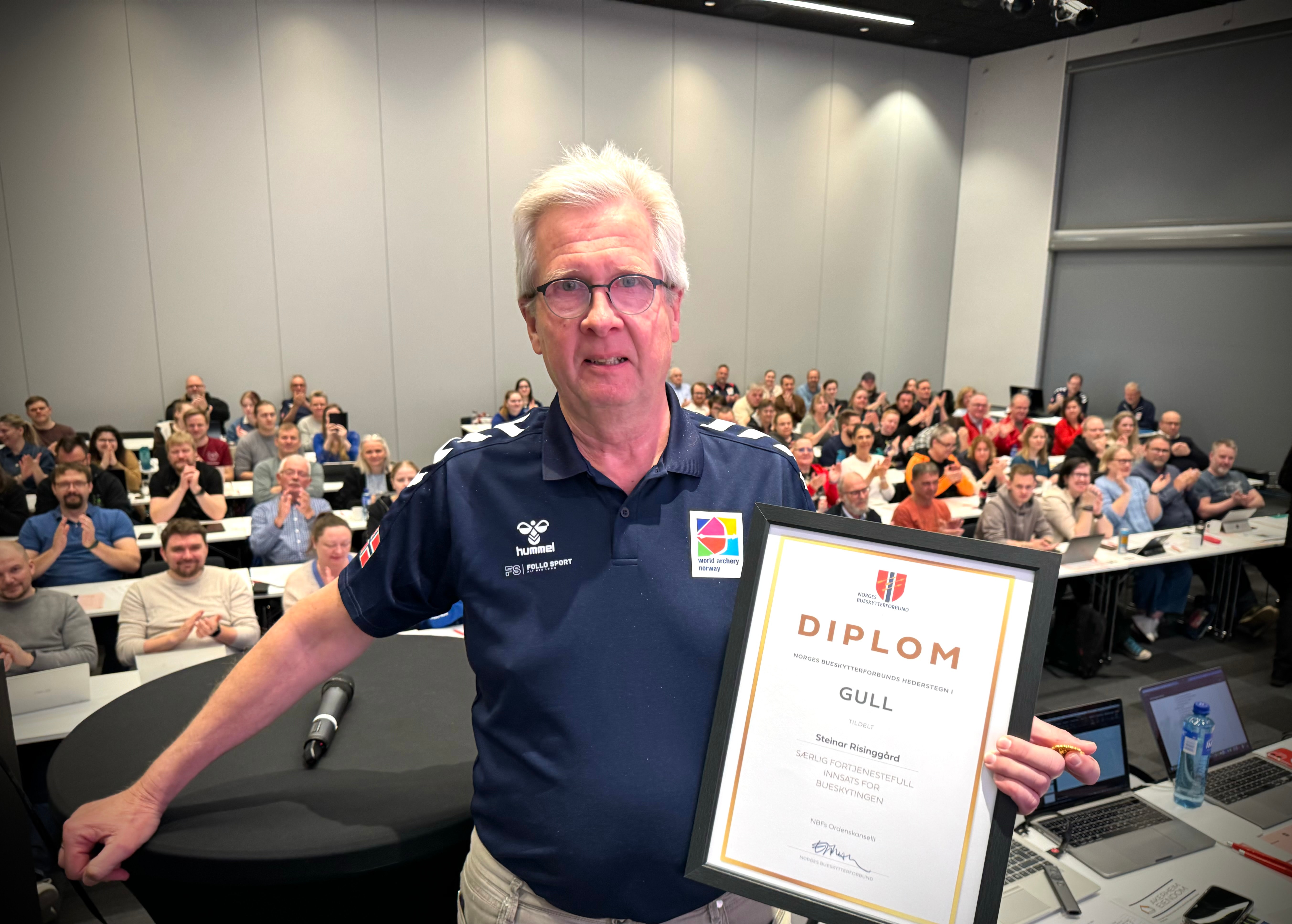 Hederstegn i gull til Steinar Risinggård